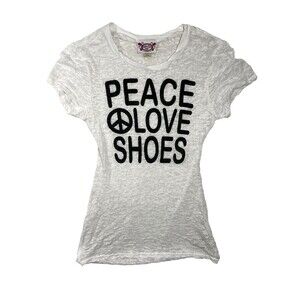 Attitude Apparel Juniors Sheer White Graphic Tee Size Large Y2K